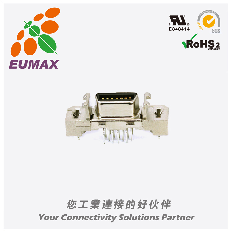 XDR-10214V Vertical Receptacle 14P EUMAX MDR Connector 